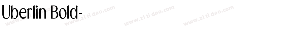 Uberlin Bold字体转换
